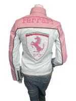 Pink Ferrari Leather Jacket