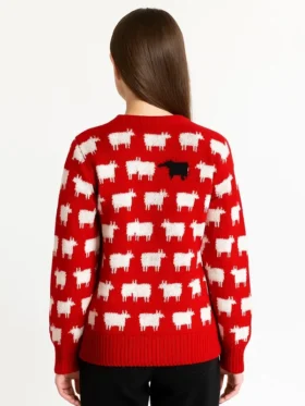 Princess of Wales Diana Black Sheep Sweater Pullover Jacket