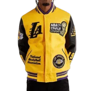 Pro Standard NBA Los Angeles Lakers Mash Up Varsity Jacket Pro Standard NBA Los Angeles Lakers Mash Up Varsity Jacket