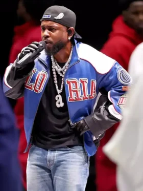 Stunning front and side view of the Super Bowl LIX Kendrick Lamar Jacket.