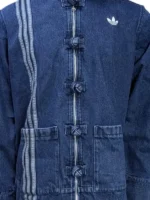 A stylish Adidas Chinese New Year Blue Denim Jacket featuring unique festive details.