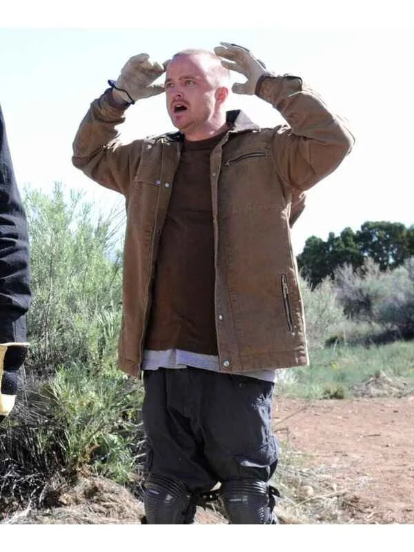 Aaron Paul Breaking Bad Jesse Pinkman Brown Cotton Jacket Aaron Paul Breaking Bad Jesse Pinkman Brown Cotton Jacket