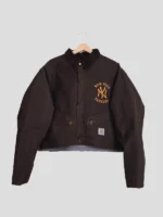 Brown-Carhartt-Yankees-Crop-Jacket