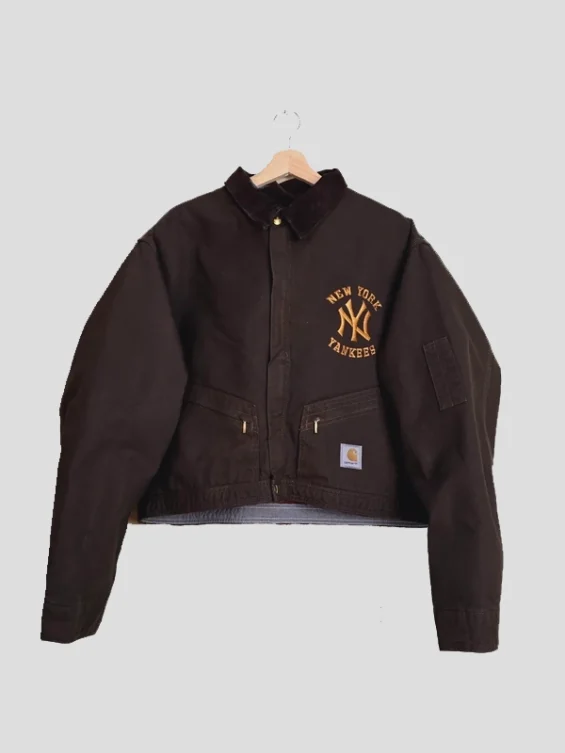 Brown-Carhartt-Yankees-Crop-Jacket