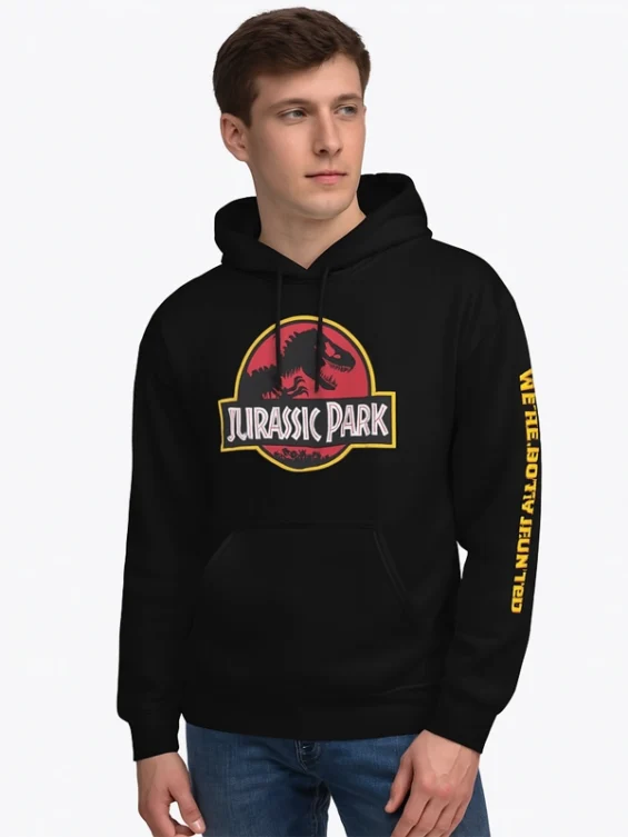 Jurassic Park Logo Unisex Black Hoodie
