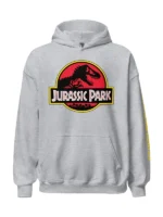 Jurassic Park Logo Unisex Grey Hoodie