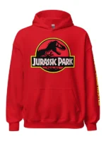 Jurassic Park Logo Unisex Red Hoodie