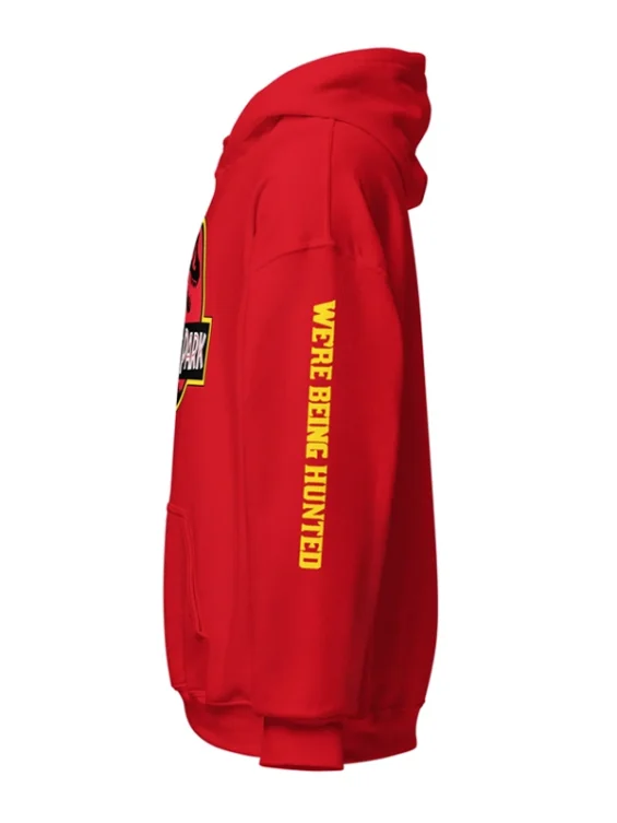 Jurassic Park Logo Womens Red Hoodie