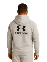 Mens UA Freedom Flag Grey Hoodie