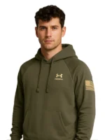Mens UA Freedom Flag Hoodie - Green