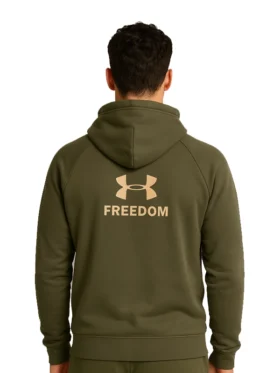 Mens UA Freedom Flag Hoodie - Olive Green