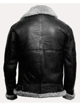 Military-Black-Fur-B3-Pilot-Shearling-Aviator-Jacket