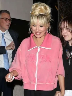Millie-Bobby-Brown-Afterparty-The-Electric-State-2025-Pink-Jacket
