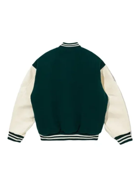 New Era X MLB Unisex White Green Baseball Jacket