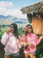 Pink-Palm-Puff-Hawaii-Hibiscus-Pullover-Hoodie