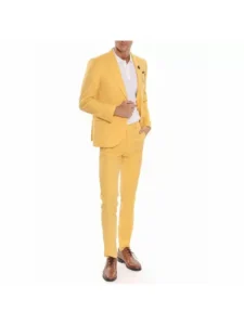 Two Piece Stylish Yellow Tuxedo For Men