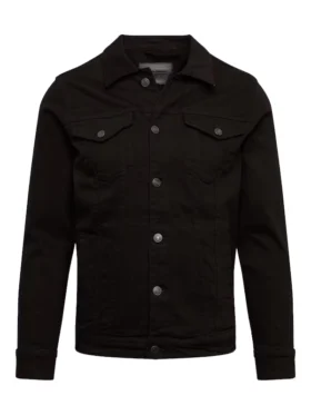 Unisex Black Denim Jacket