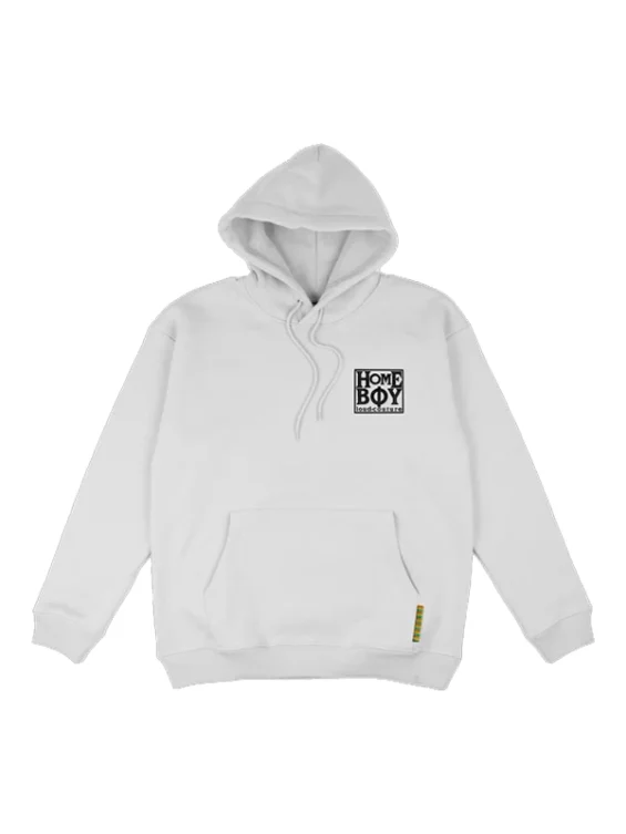 Unisex Home Boy Old School White Hoodie