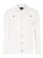 Unisex White Denim Jacket