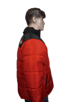 1996 Retro Nuptse Jacket side view showcasing the high-loft down fill and sleek ergonomic sleeve design.