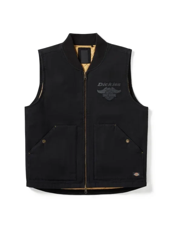 Dickies-x-H-D-Quilted-Canvas-Vest-Black