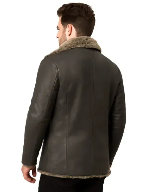 Furlong Black Leather Coat