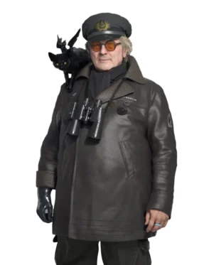 George Miller Death Stranding 2 Tarman Black Leather Coat