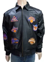 Kith & AVIREX For The New York Knicks Icon Leather Jacket