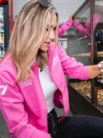 Lara Trump Pink Zipper Cotton Jacket