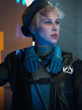 Léa Seydoux Death Stranding 2 Leather Hooded Coat