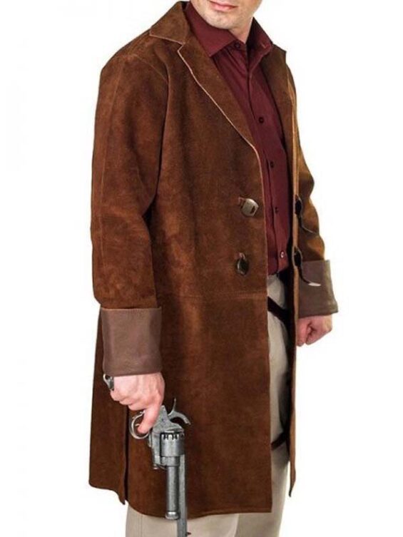Malcolm Reynolds Firefly Brown Suede Long Coat