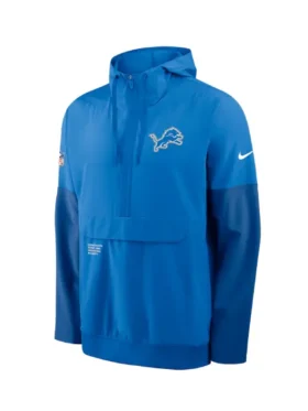 Mens-Nike-Blue-Detroit-Lions-Sideline-Anorak-Half-Zip-Hoodie-Jacket