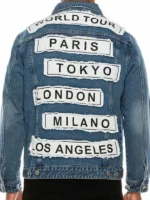 Mens World Tour Blue Denim Jacket