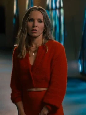 Nobody Wants This Kristen Bell Fleece Red Cardigan