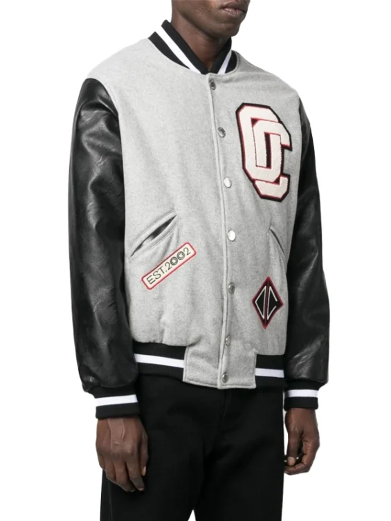 Opening Ceremony logo-Embroidered Black Varsity Jacket