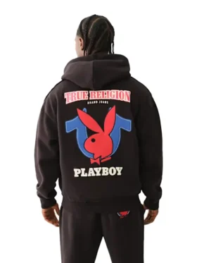 True Religion X Playboy Black Zip Hoodie