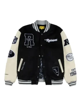 Tyler, The Creator Golf Wang X Nfl Raiders Black Letterman Jacket