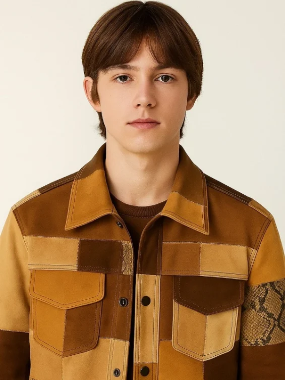 Vintage Trimmed Patchwork Jacket