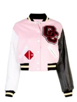 Womens Opening Ceremony Pink Varsity Jacket For Women