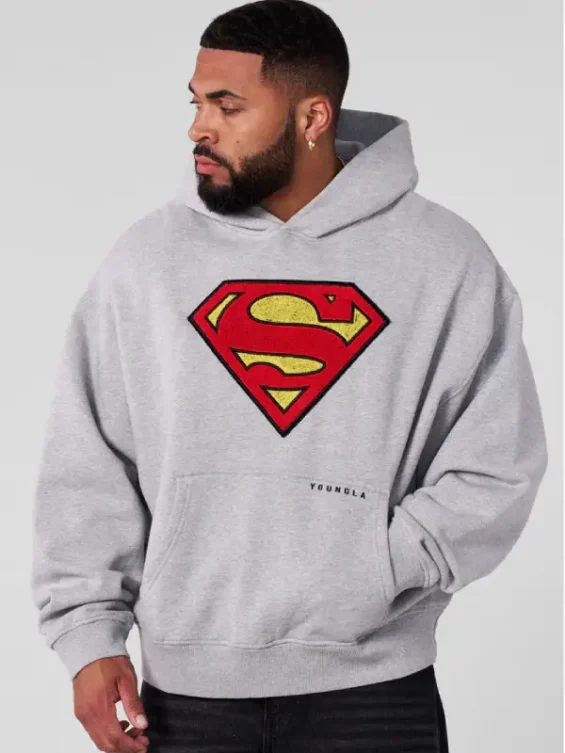 Youngla-Superman-Hoodie-Grey