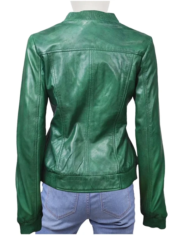 bright-green-classic-leather-jacket-for-women