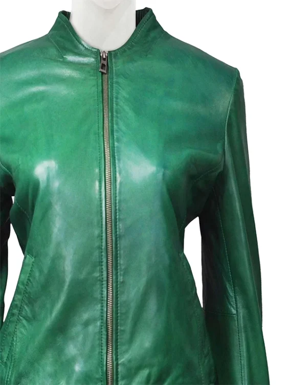 bright-green-classic-leather-jacket-for-women