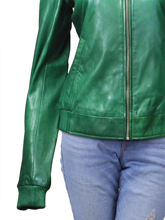 bright-green-classic-leather-jacket-for-women