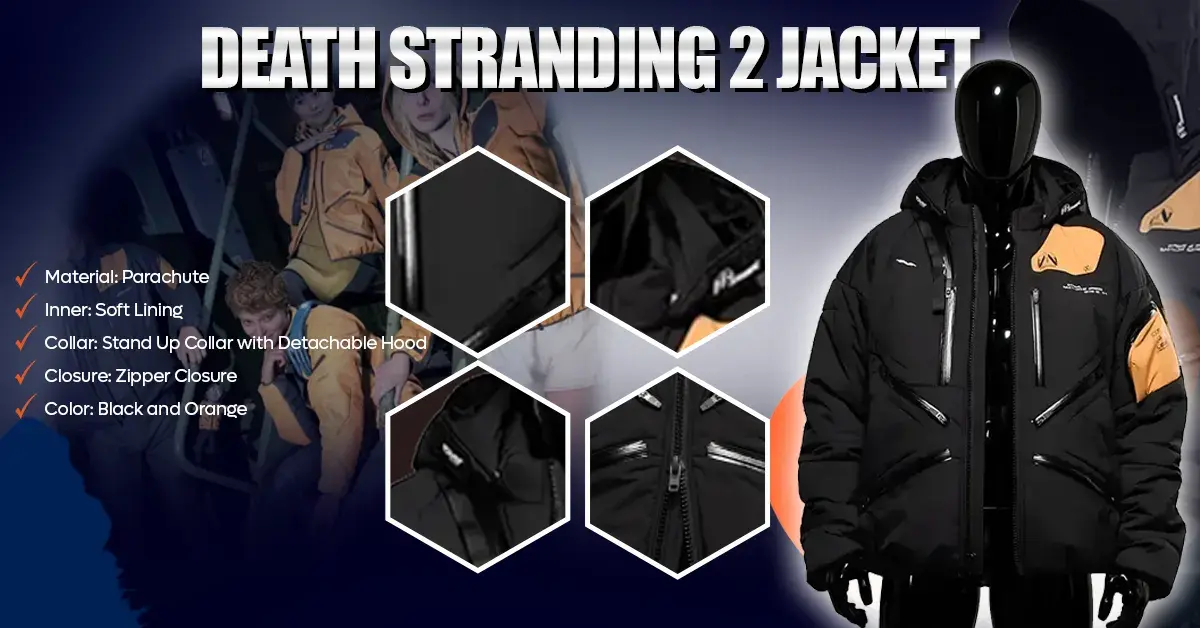 Death Stranding 2 jacket featured image showing futuristic gaming-inspired outerwear trending in 2025 street fashion.