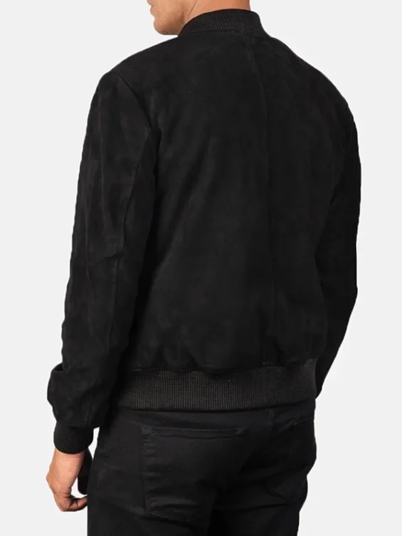 mens-black-suede-leather-bomber-jacket