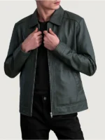 mens-green-leather-jacket