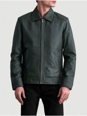 mens-green-leather-jacket