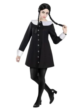Adult Wednesday Addams Plus Size Costume