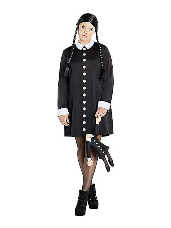 Adult Wednesday Addams Plus Size Costume Adult Wednesday Addams Plus Size Costume