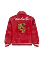 Aime Leon Dore × Porsche 993 Red Leather Jacket - Racer jacket